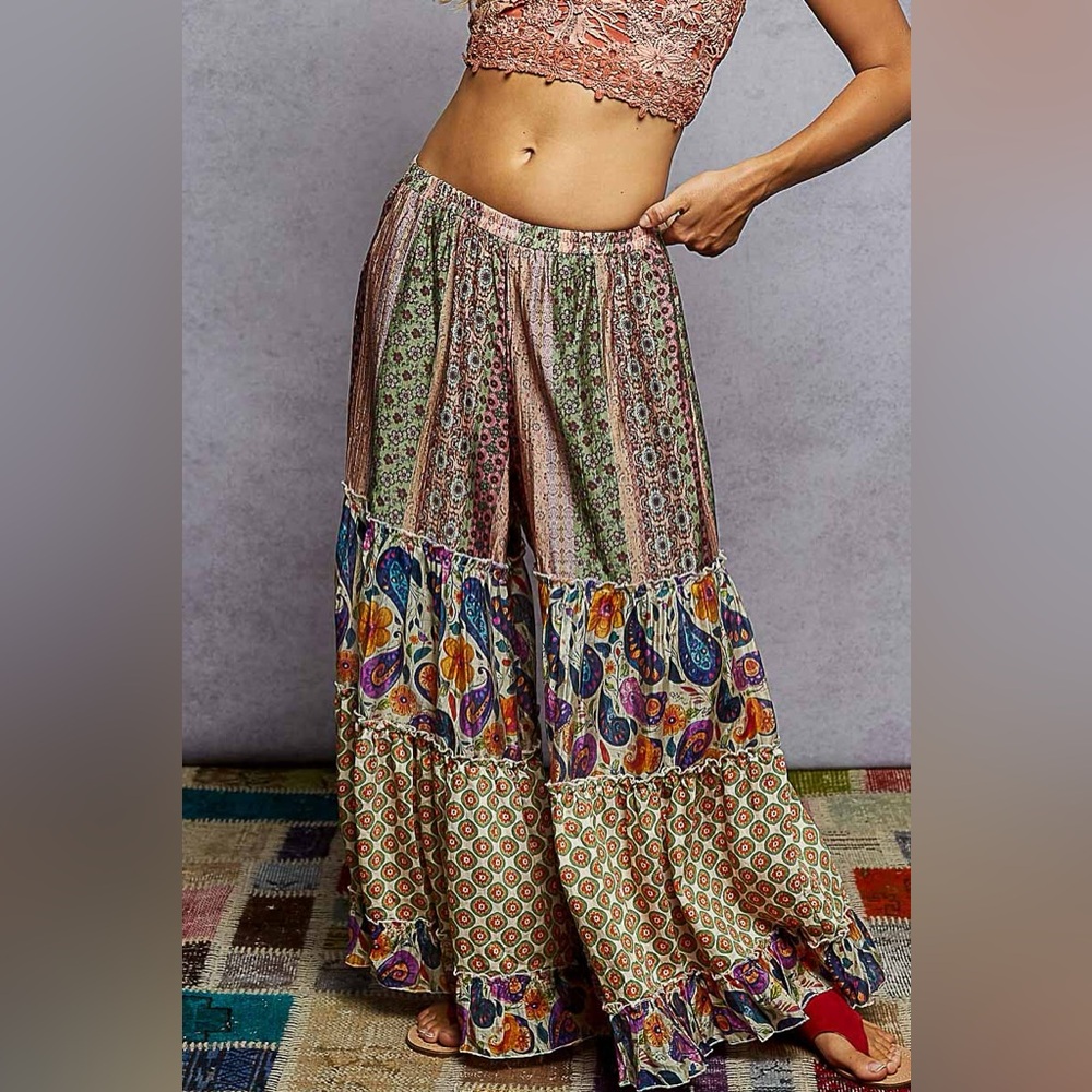 PB6 POL Multicolor Bohemian Pants